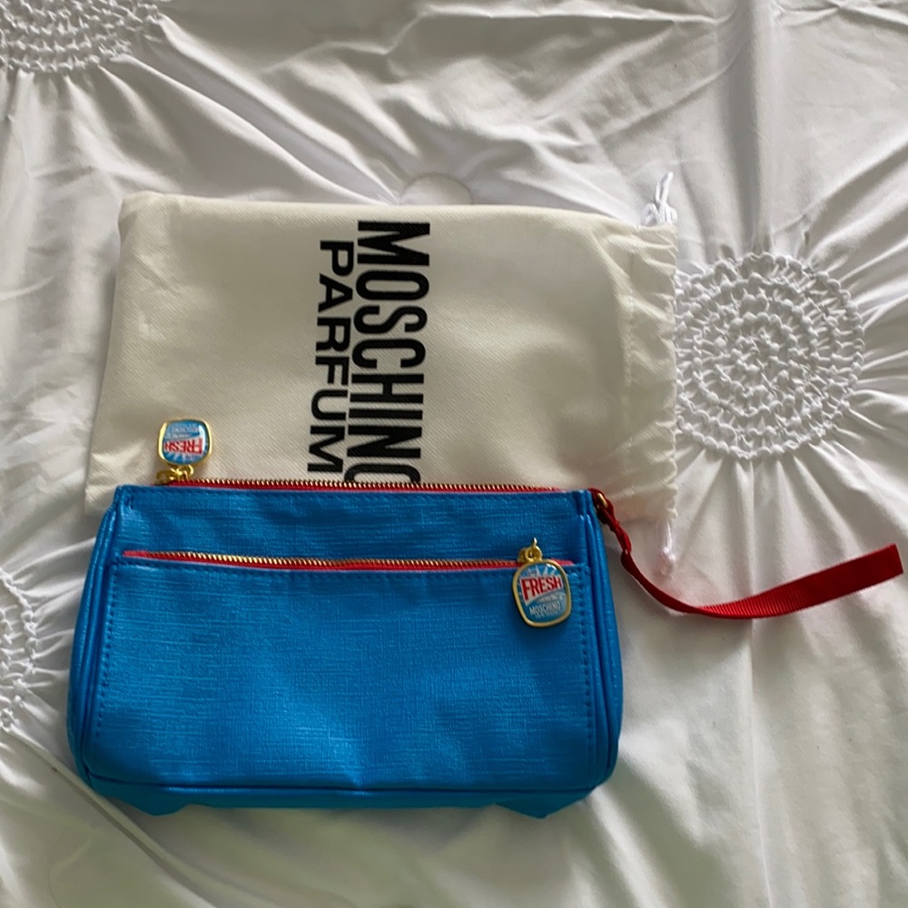 MOSCHINO PERFUM mini blue bag. - Picture 1 of 8